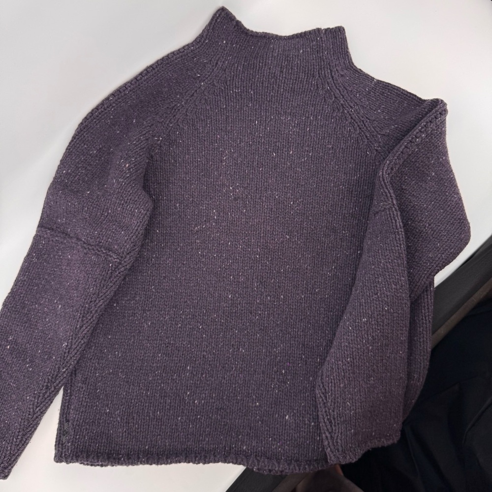 Burberry London Purple Merino Cashmere Sweater Medium - Picture 5 of 6